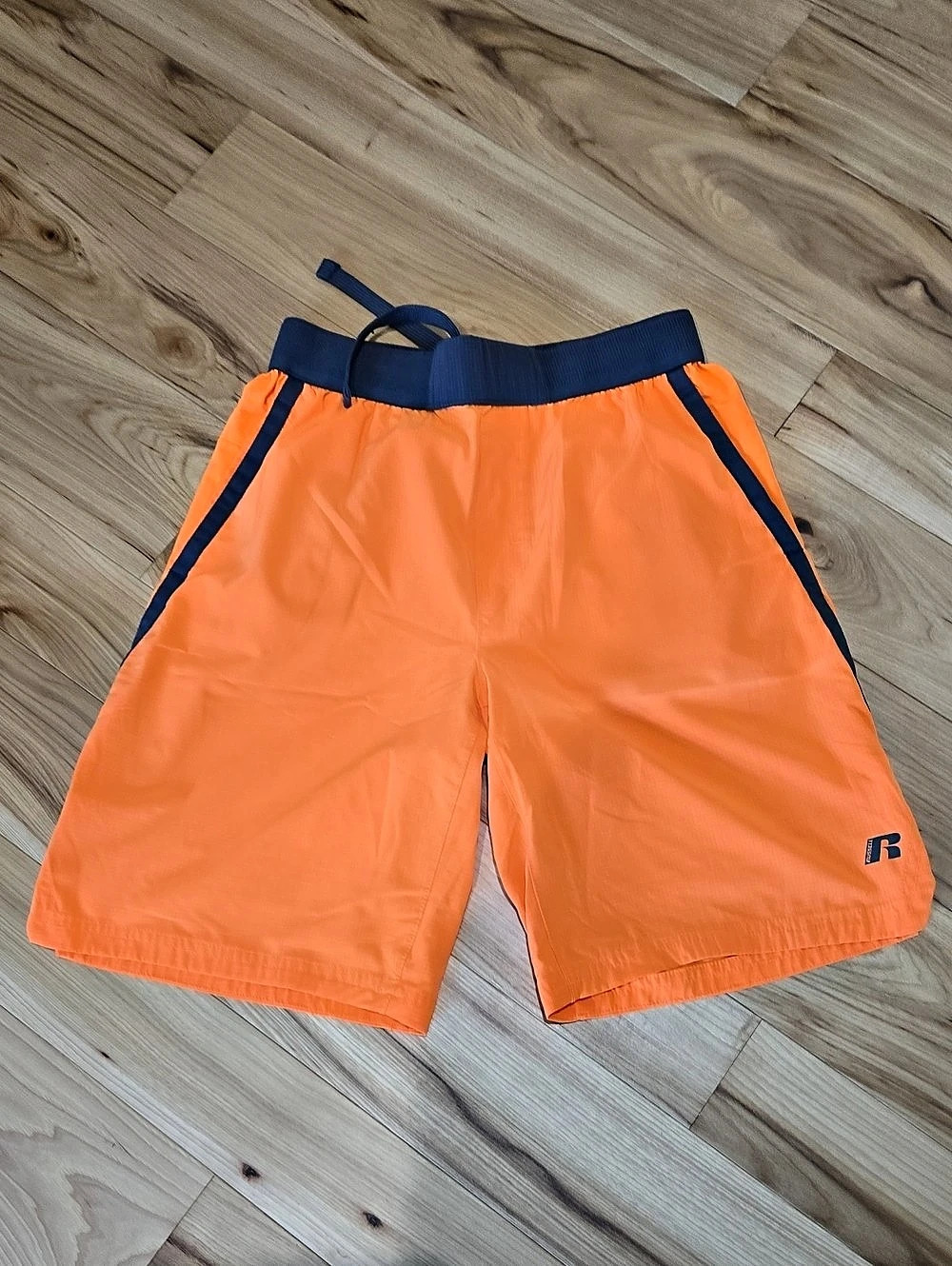 Russell Boys XL Orange Gray Swim Trunks